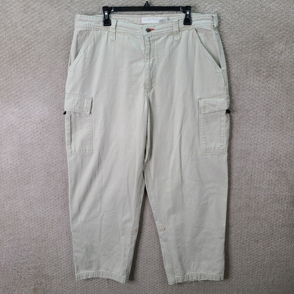 Vintage The North Face Pants Mens 38x30 Tan Twill Cargo Y2K Outdoors Hiking